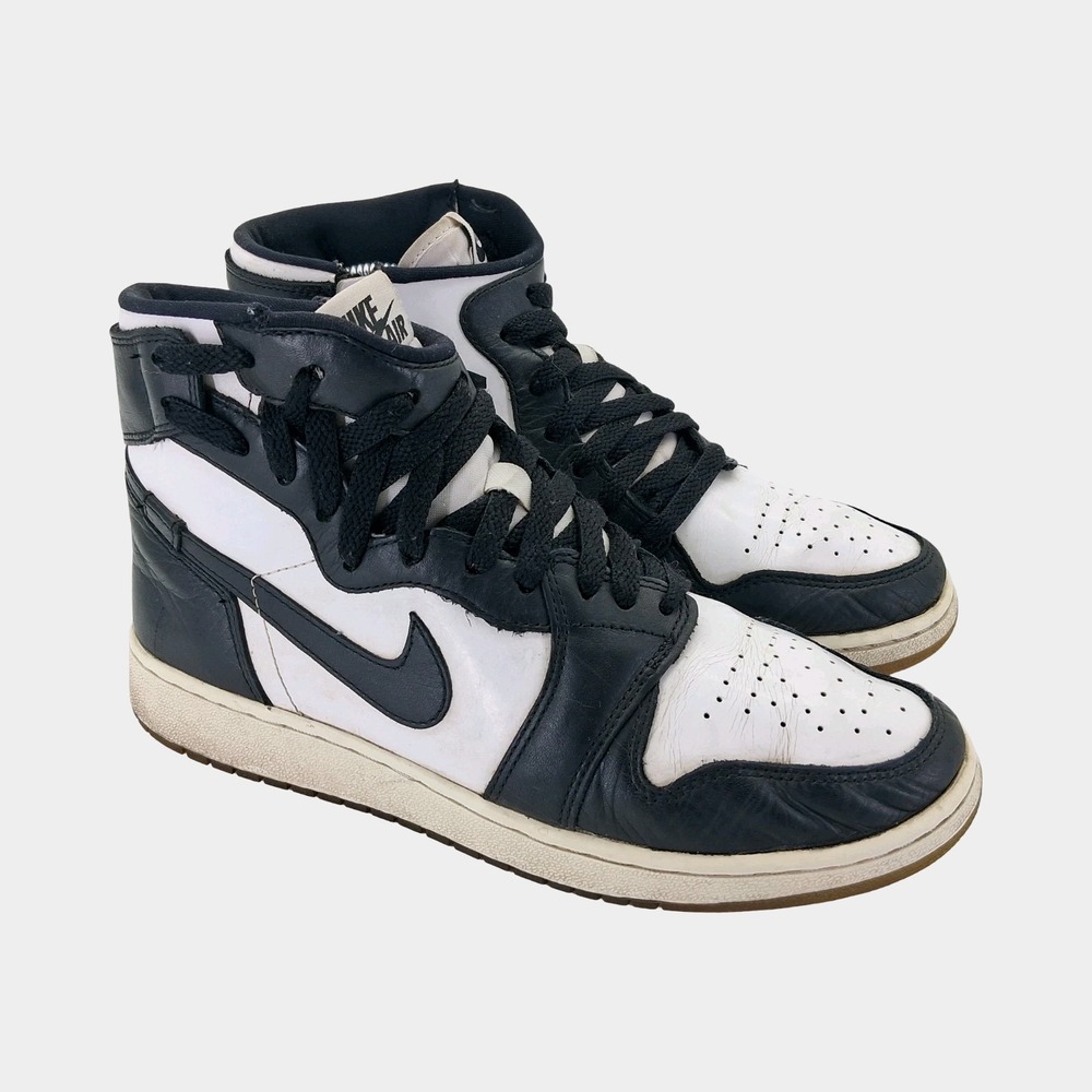 Nike Air Jordan 1 Shoes Womens Size 7.5 Black White Leather High Top BV2671-001